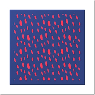 Red Dotted Pattern Design Posters and Art